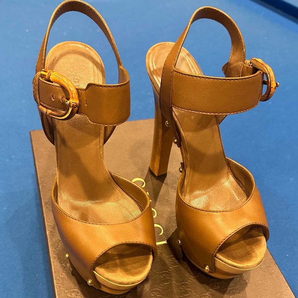 Gucci Brown Platform Heels